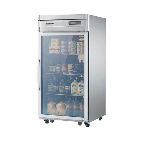 고급형 30박스 디지털 간접 냉각 냉장 613L 유리문 올 스텐
