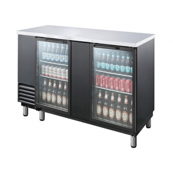 호프냉장고 테이블 간접 냉각 냉장 670L 2도어 유리문 상부 스텐
