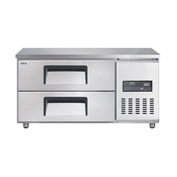 고급형 낮은 서랍식 보냉테이블 1200 간접 냉각 냉장 170L (폭700/800) 올 스텐