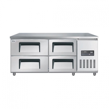 고급형 낮은 서랍식 보냉테이블 1500 간접 냉각 냉장 240L (폭700/800) 올 스텐