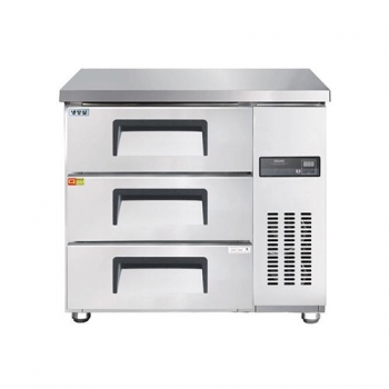 고급형 높은 서랍식 보냉테이블 900 간접 냉각 냉장 204L (폭700/800) 올 스텐
