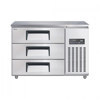 고급형 높은 서랍식 보냉테이블 1200 간접 냉각 냉장 270L (폭700/800) 올 스텐