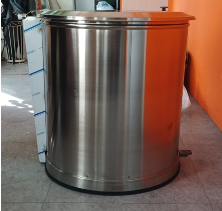 페달형 스텐휴지통 100L /제작